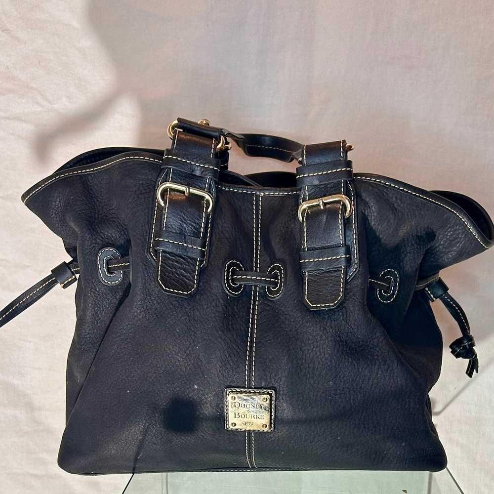 Dooney & Bourke Black Exotic Leather Tote Bag - image 2