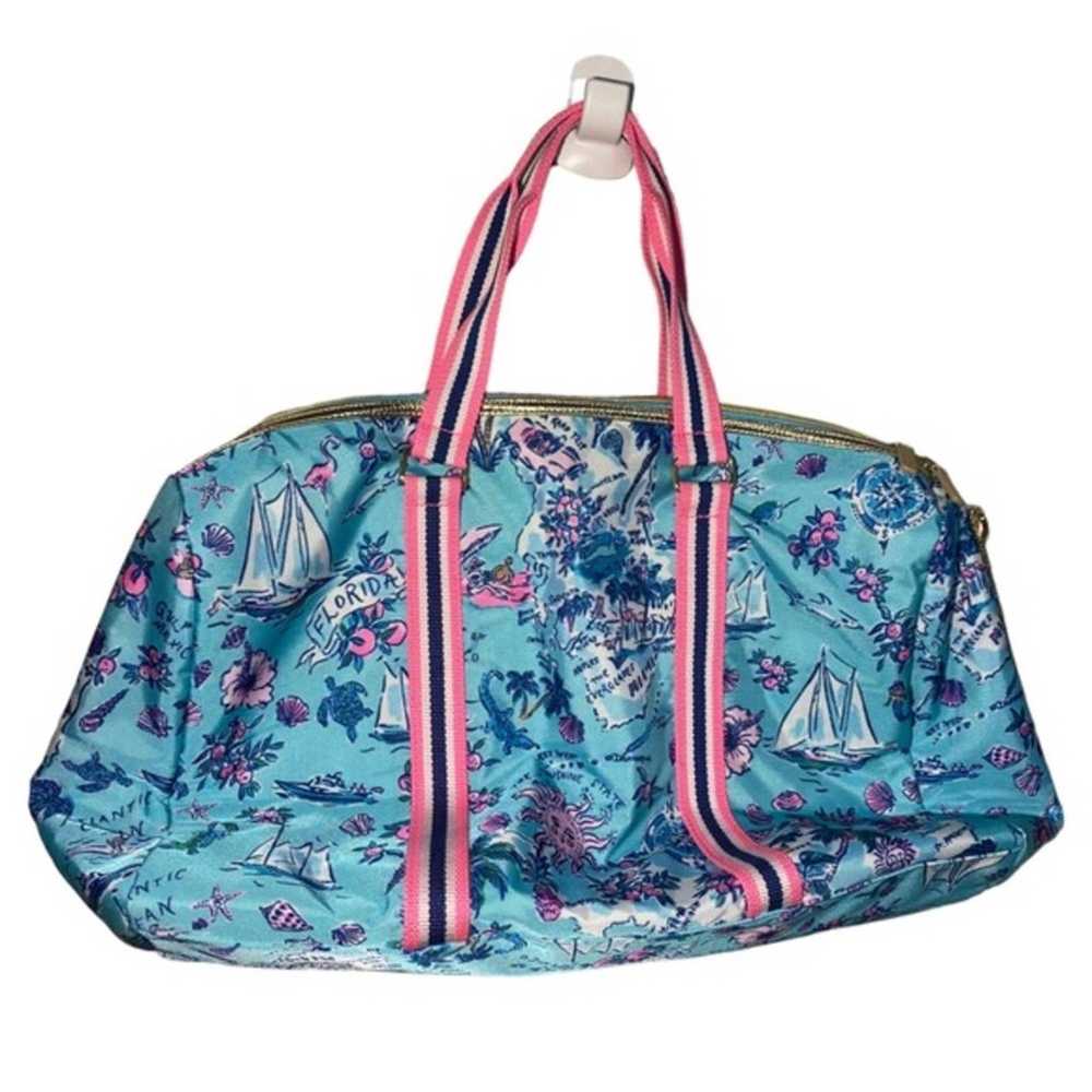 Lilly Pulitzer Overnight Duffle Bag Adjustable St… - image 4