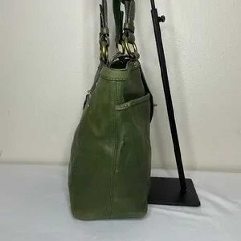 COACH F13757 LILY GREE LEATHER TOTE SHOULDER BAG - image 3