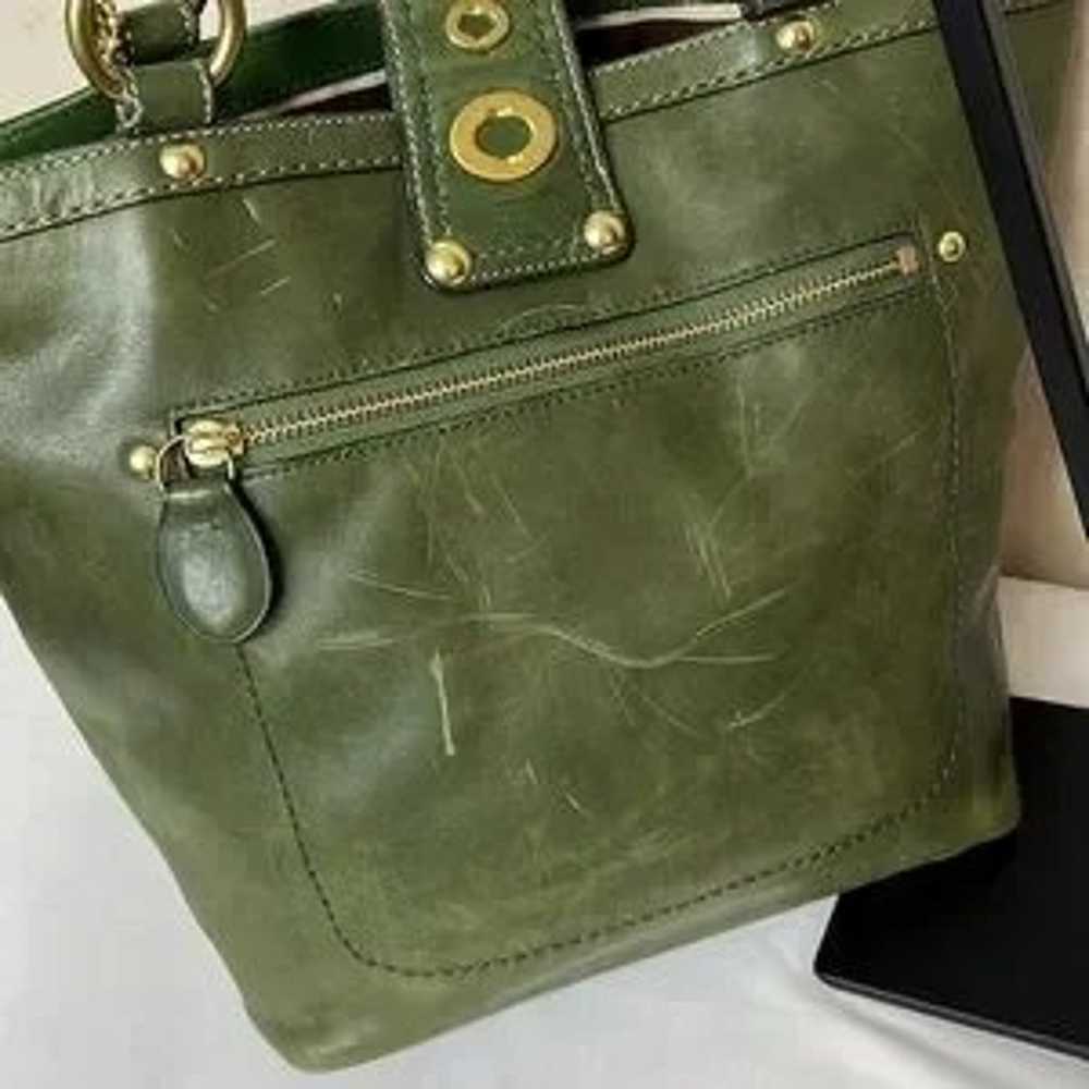 COACH F13757 LILY GREE LEATHER TOTE SHOULDER BAG - image 6