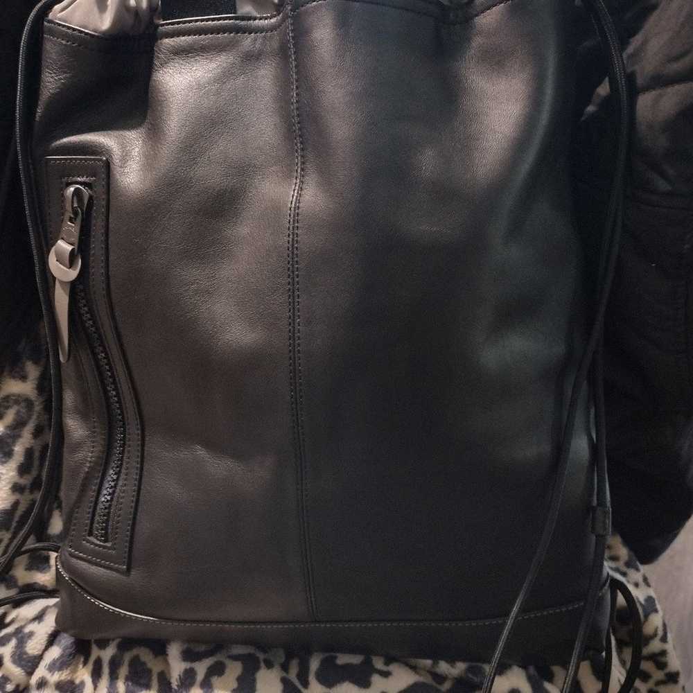 Rare Leather Coach drawstring bag - image 2