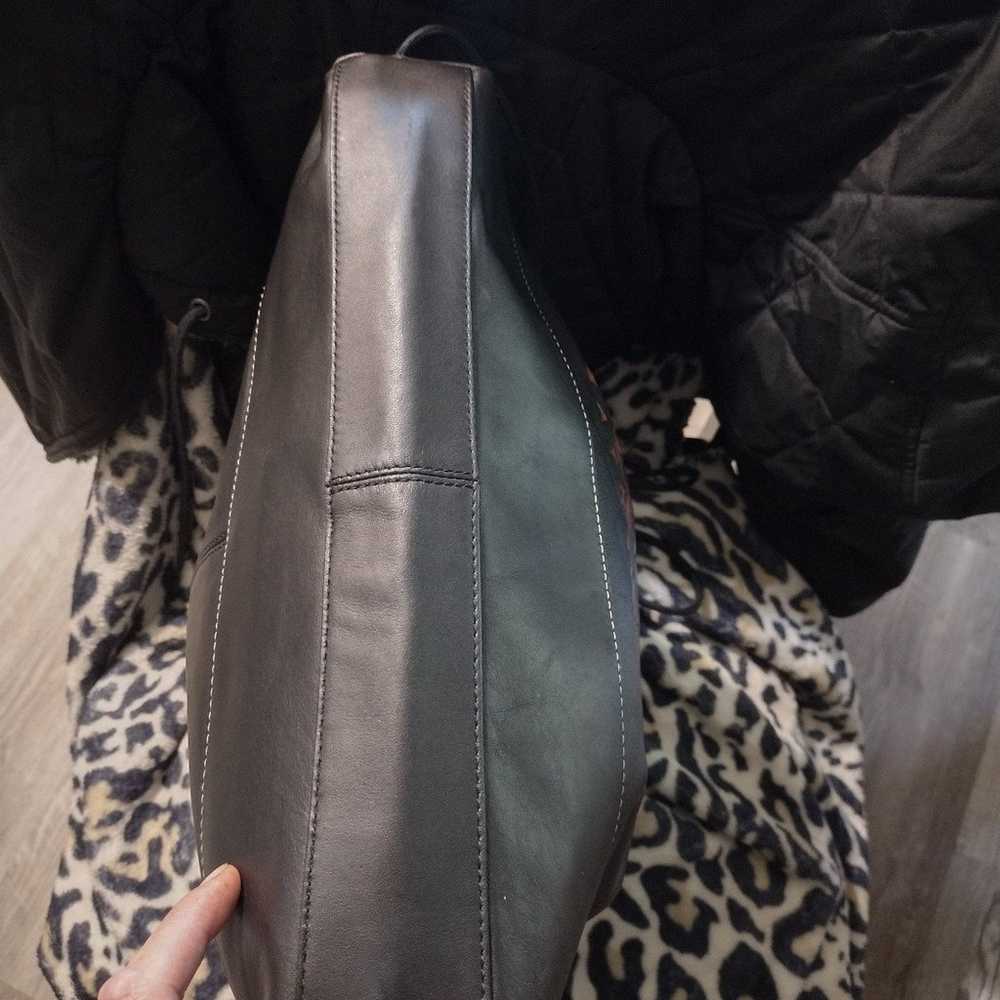 Rare Leather Coach drawstring bag - image 3