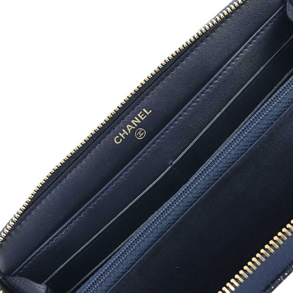 5 Off Chanel Long Wallet Deauville Canvas Leather… - image 5