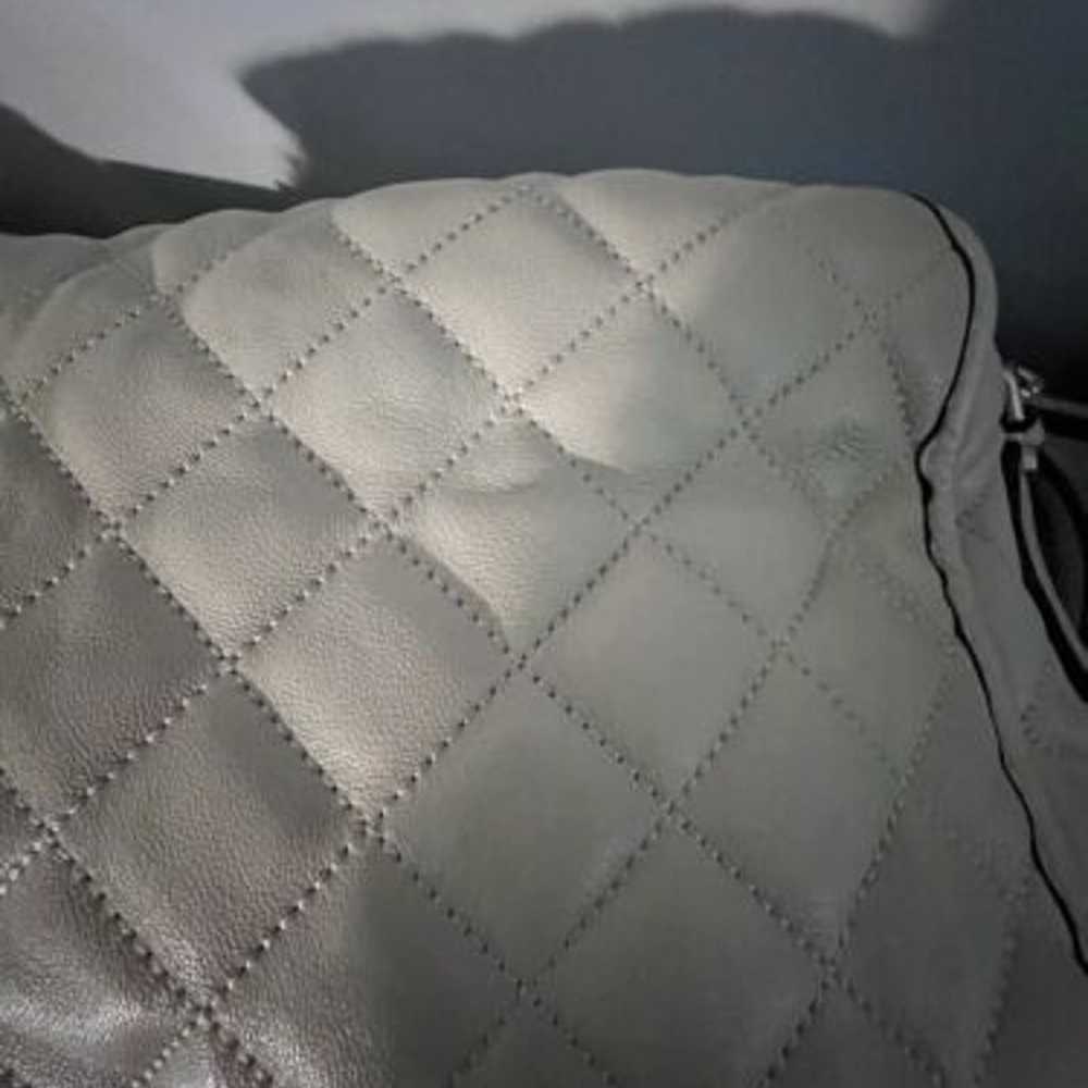 Michael Kors Handbag Gray Leather Handbag Carryon… - image 9