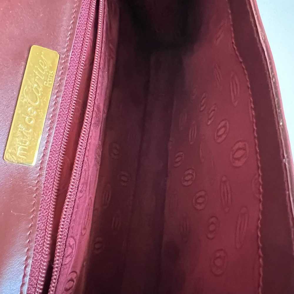 Cartier Burgundy Flap Crossbody / Shoulder Bag - image 9