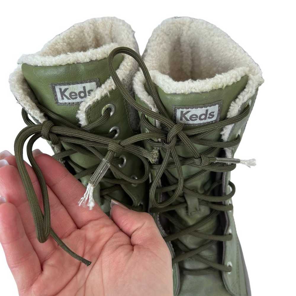 Keds Juliet Green High Top Boots Sz 8 - image 4