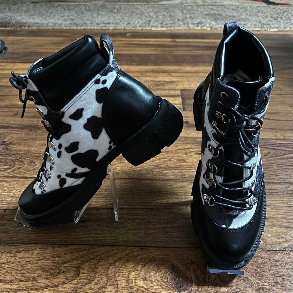 Mixx Shuz • Boots • Black/ White • Cow Print • Wo… - image 6