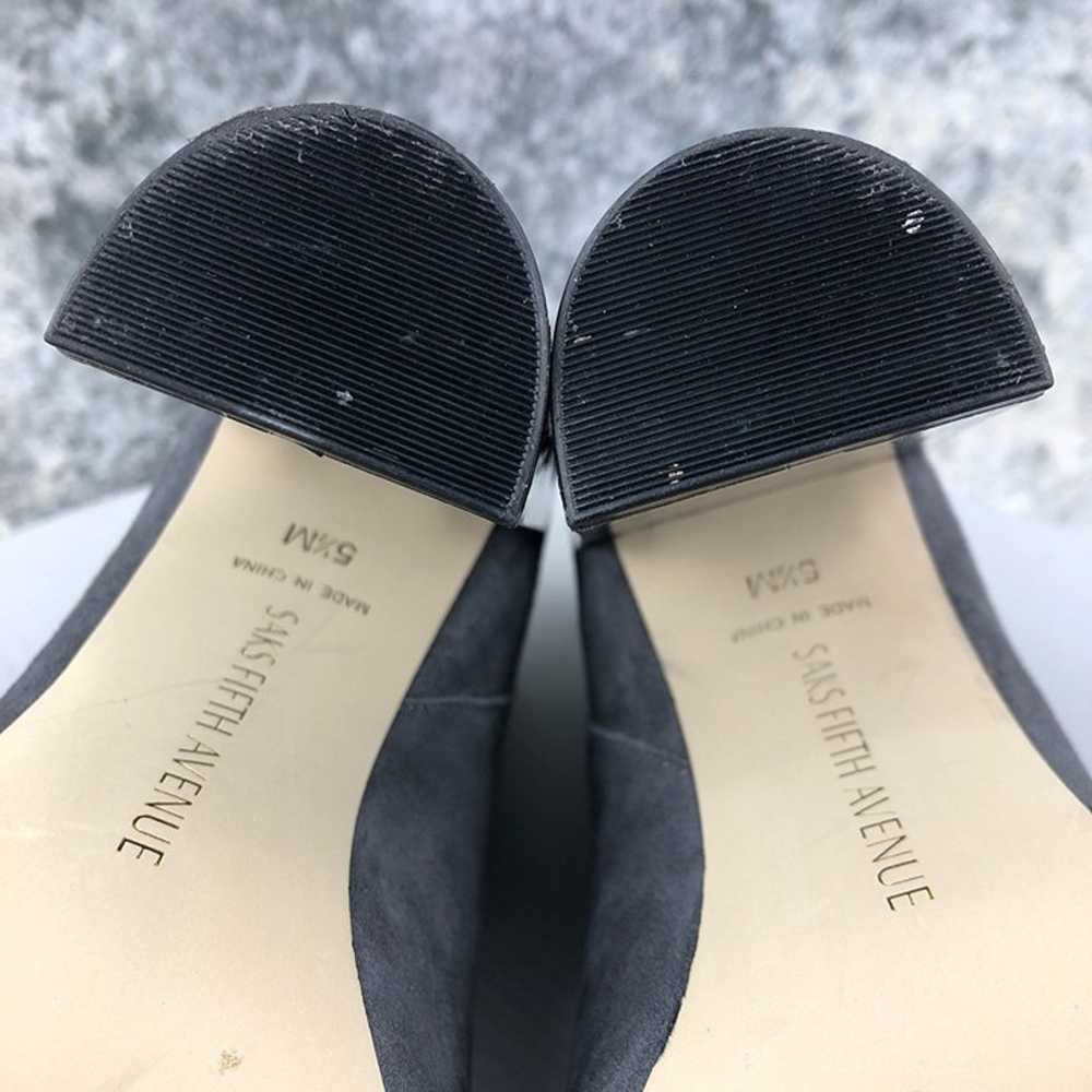 Saks Fifth Avenue Women's Size 5.5M Grey Black Su… - image 11