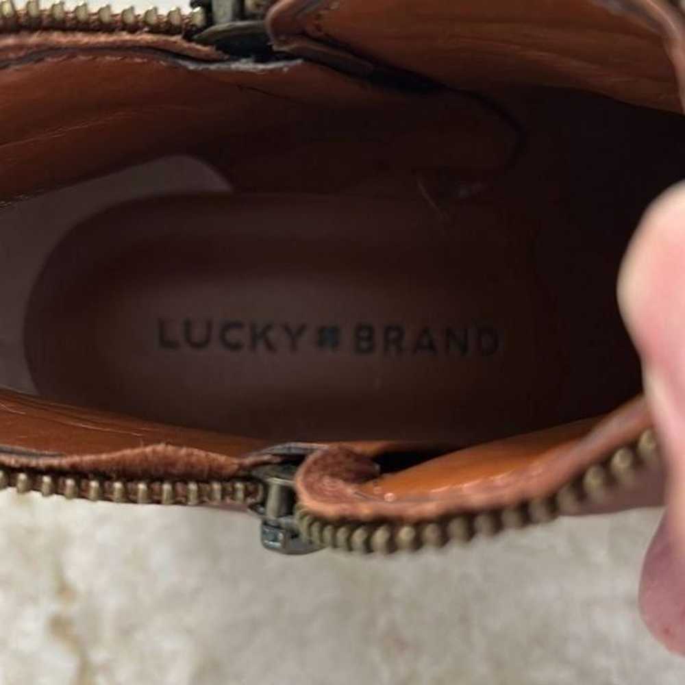 LUCKY BRAND Tan Leather Ankle Boots - image 3
