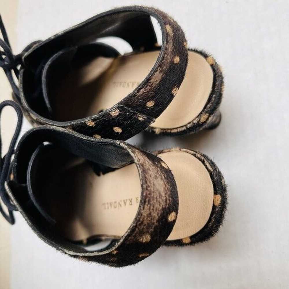 Loeffler Randal Wedge Sandals Womens 6.5 Polka Do… - image 12