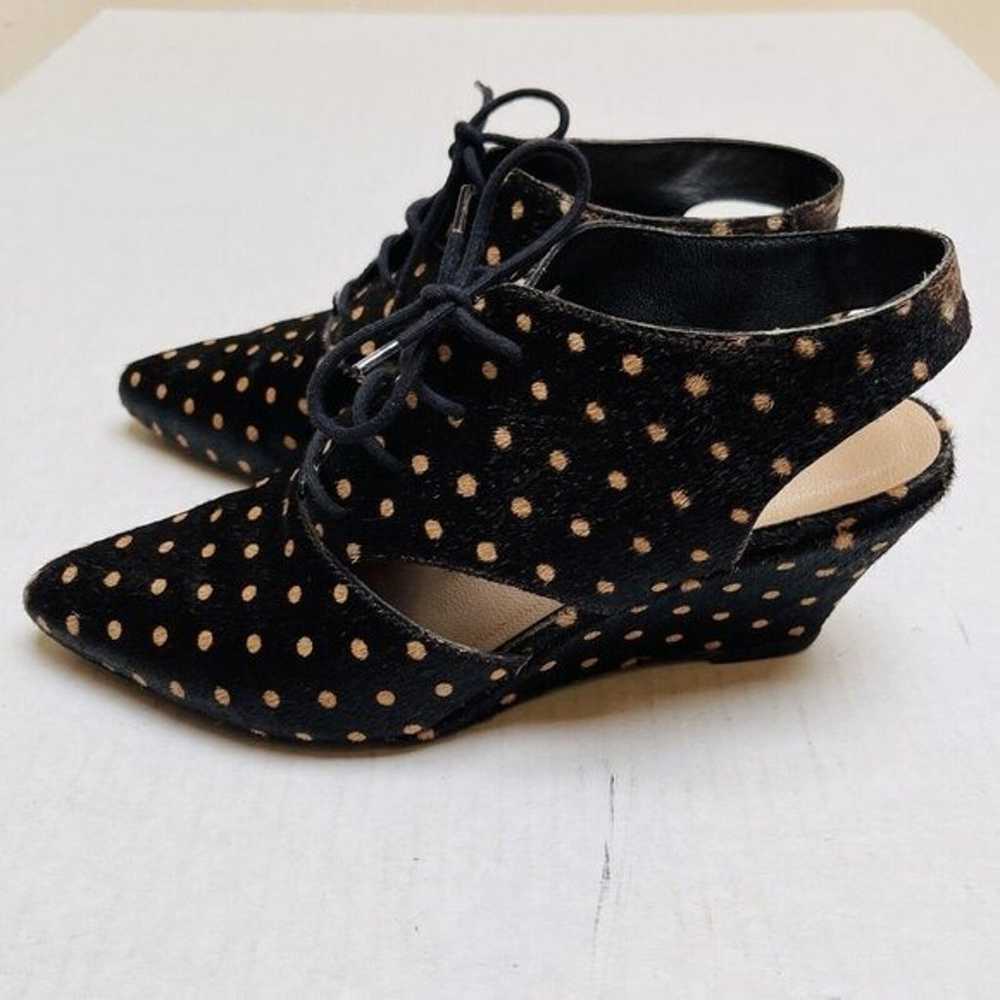 Loeffler Randal Wedge Sandals Womens 6.5 Polka Do… - image 1