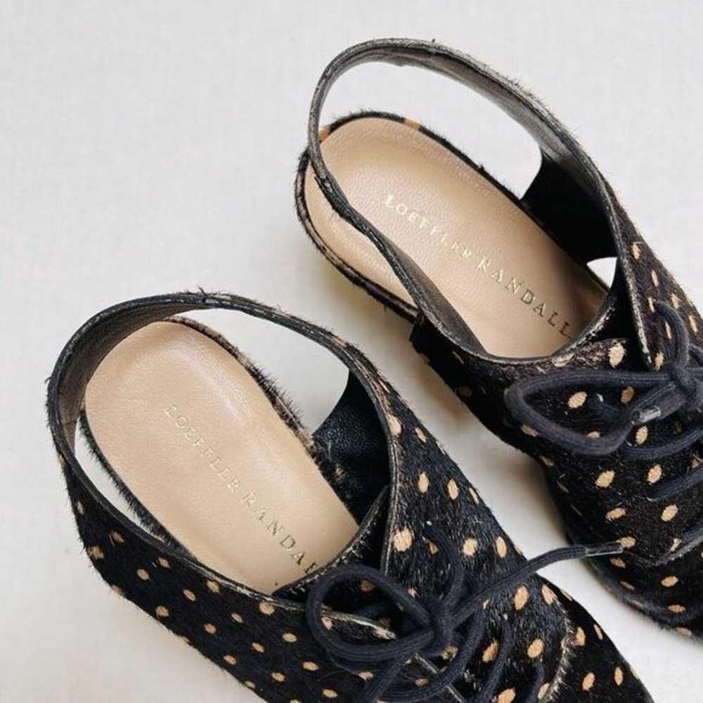 Loeffler Randal Wedge Sandals Womens 6.5 Polka Do… - image 7