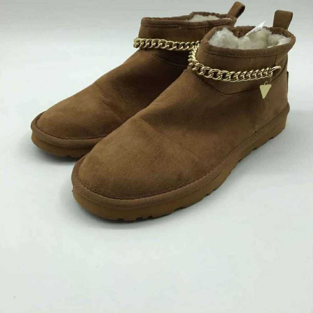 Like NEW Guess Brown Ugg Like Booties Boots Size … - image 1