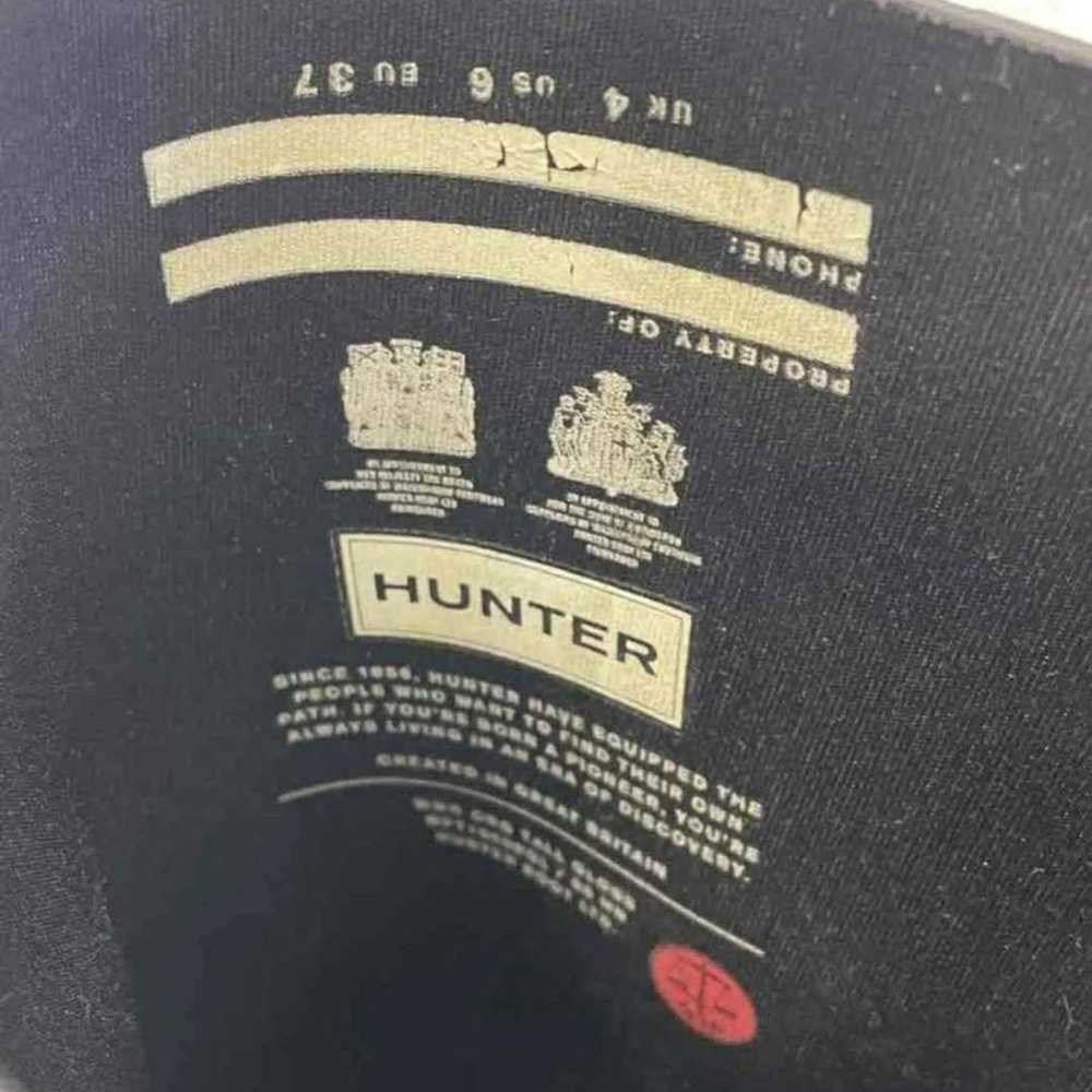 Hunter Women's Rain Boots Size W 6 Black or M 5 - image 5