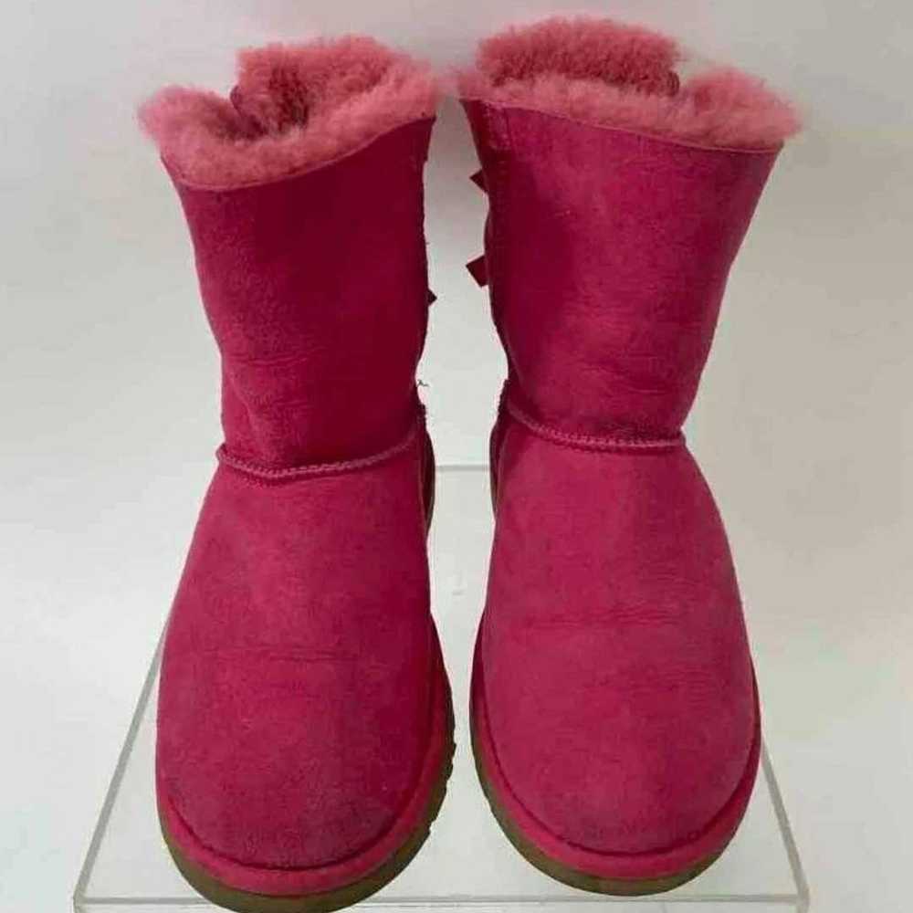 UGG Bailey Bow Women's Pink Winter Boots - Size 4 - image 2