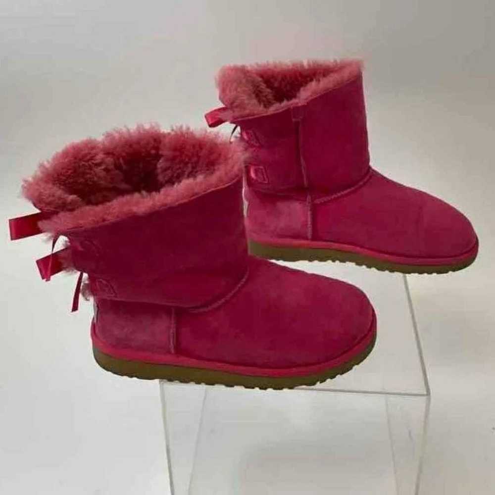UGG Bailey Bow Women's Pink Winter Boots - Size 4 - image 3