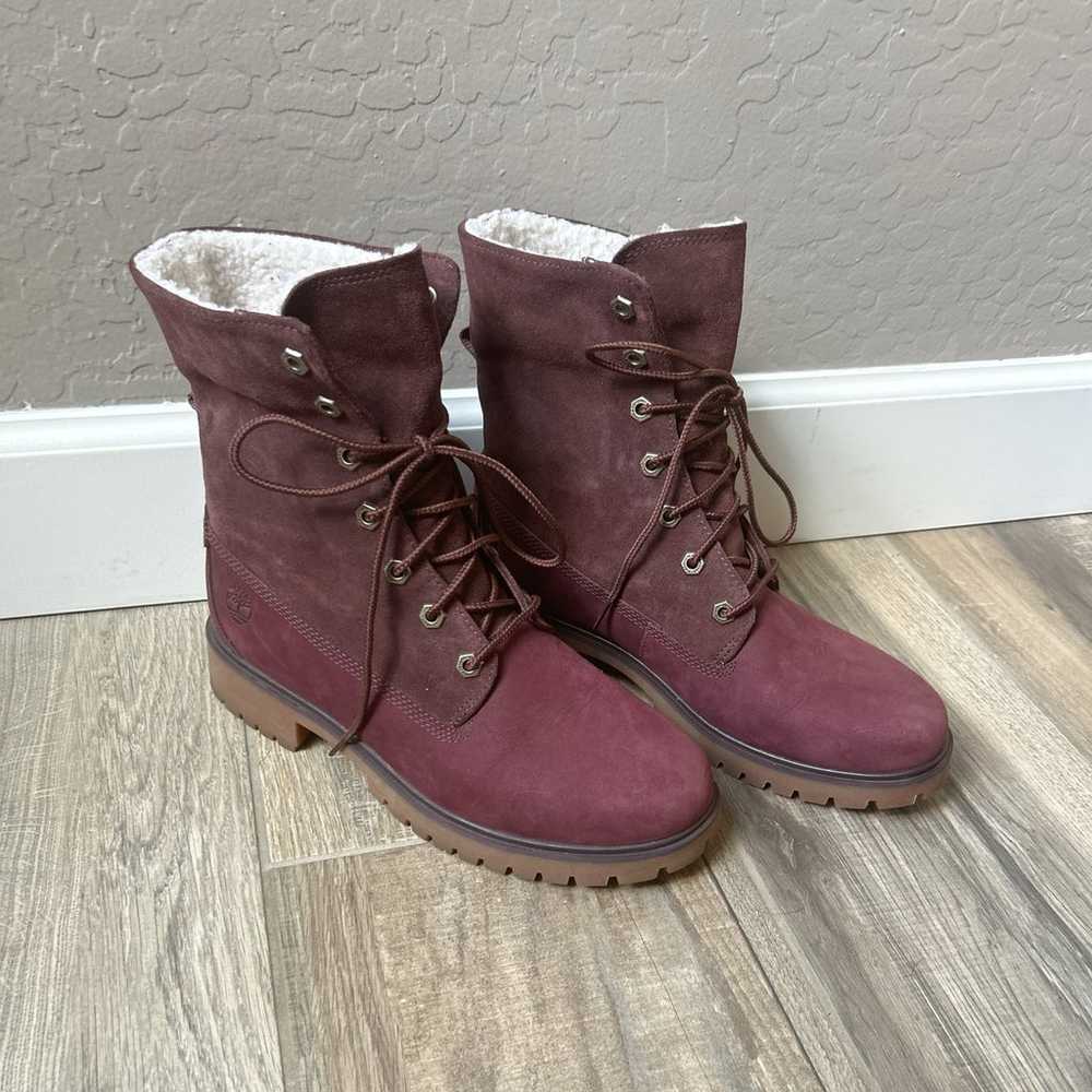 Timberland Boots Size 7.5 Jayne Fleece Lined Sued… - image 2
