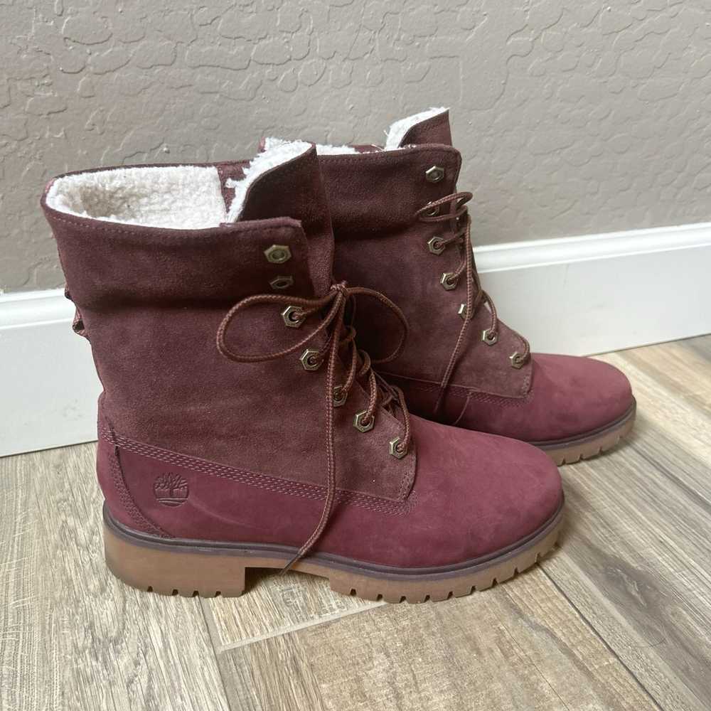 Timberland Boots Size 7.5 Jayne Fleece Lined Sued… - image 3