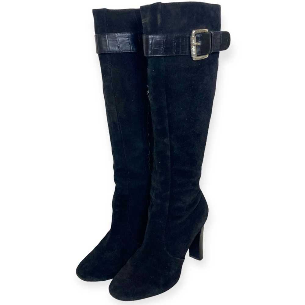 Michael Kors Black leather boots, ladies 6 1/2 ta… - image 12