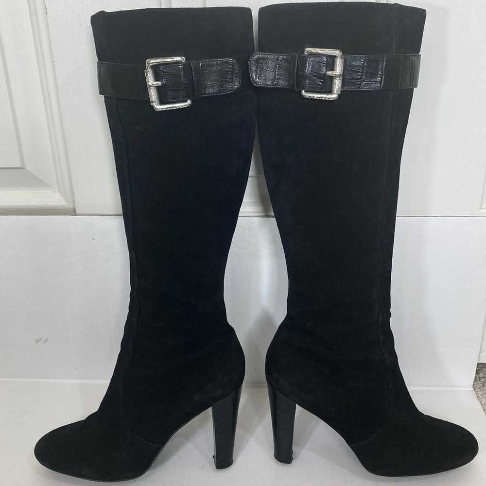 Michael Kors Black leather boots, ladies 6 1/2 ta… - image 5