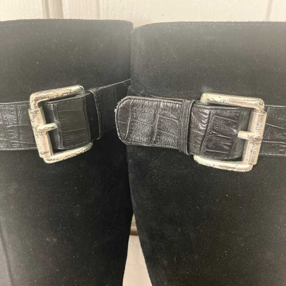 Michael Kors Black leather boots, ladies 6 1/2 ta… - image 6