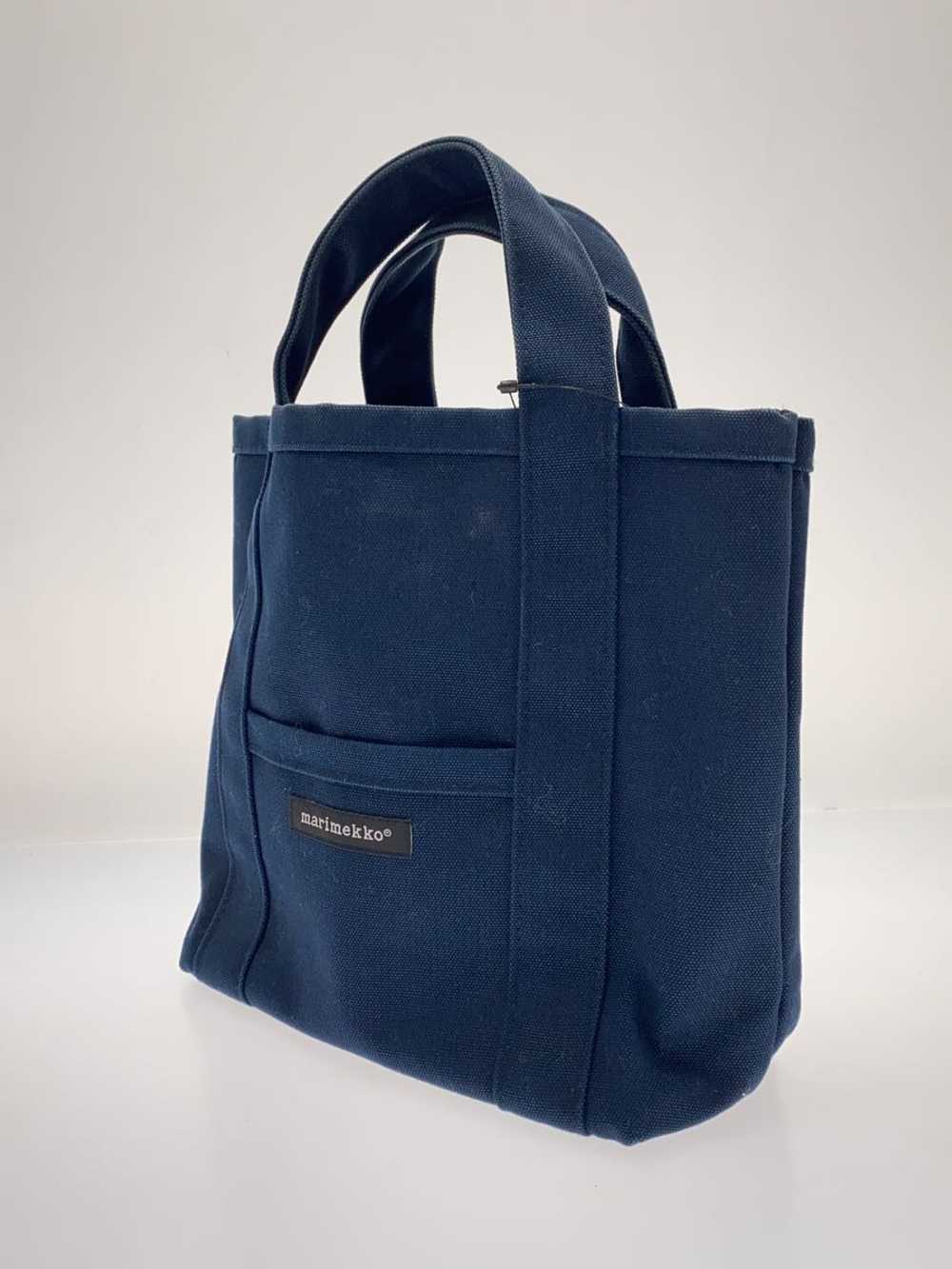 Marimekko Mini Tote Bag/Canvas/Nvy/Plain Bag - image 2