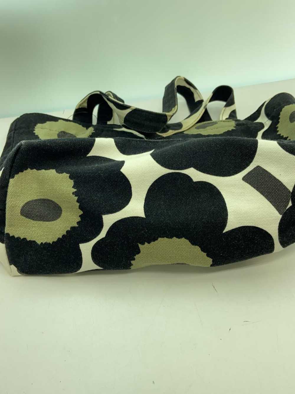 Marimekko Tote Bag/Cotton/Blk/Floral Pattern Bag - image 4