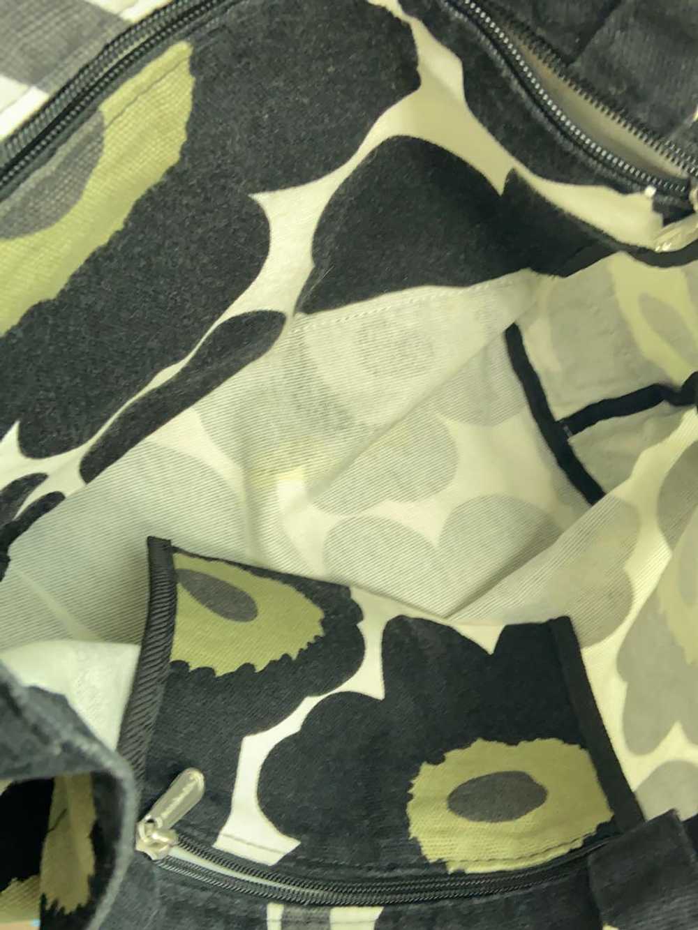 Marimekko Tote Bag/Cotton/Blk/Floral Pattern Bag - image 6