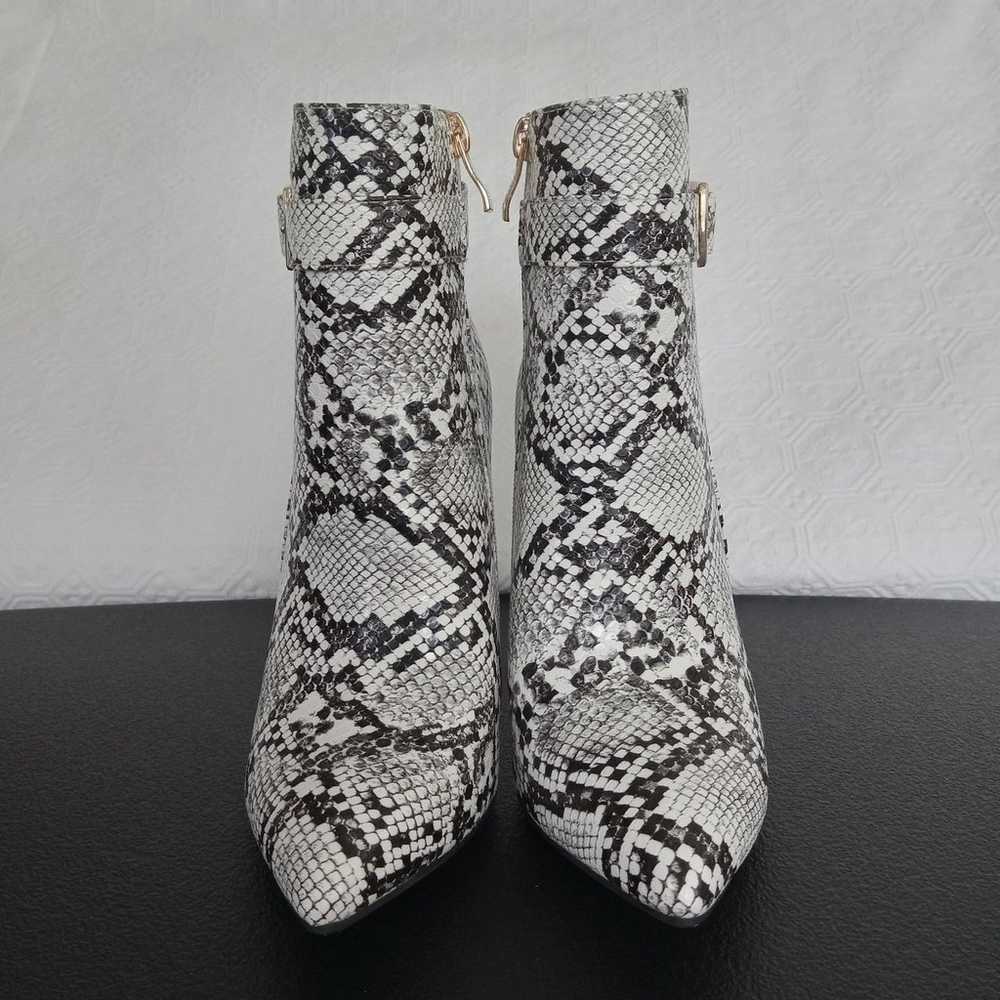 Idifu Snake Skin Design Stiletto Heel Ankle Boots… - image 3