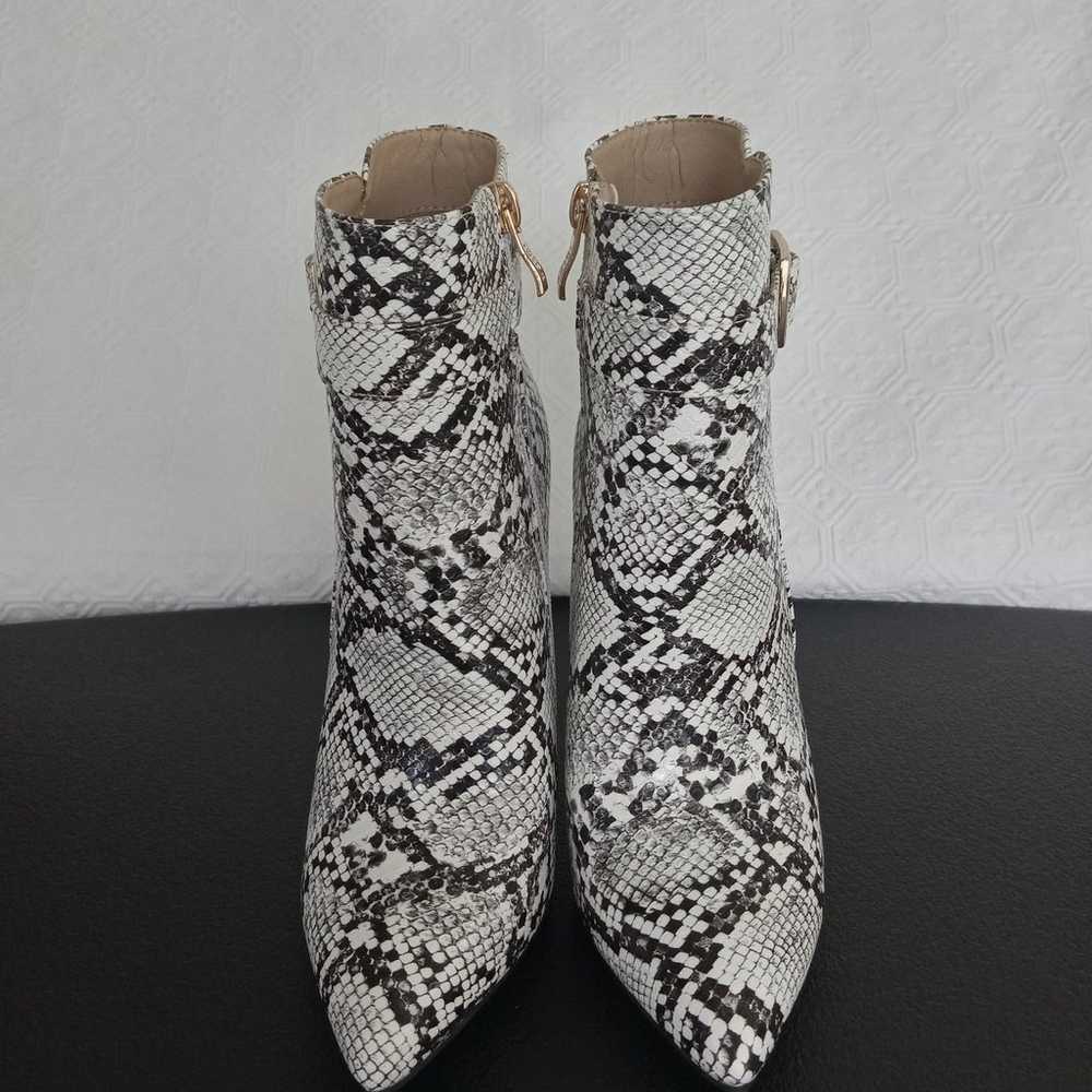 Idifu Snake Skin Design Stiletto Heel Ankle Boots… - image 4