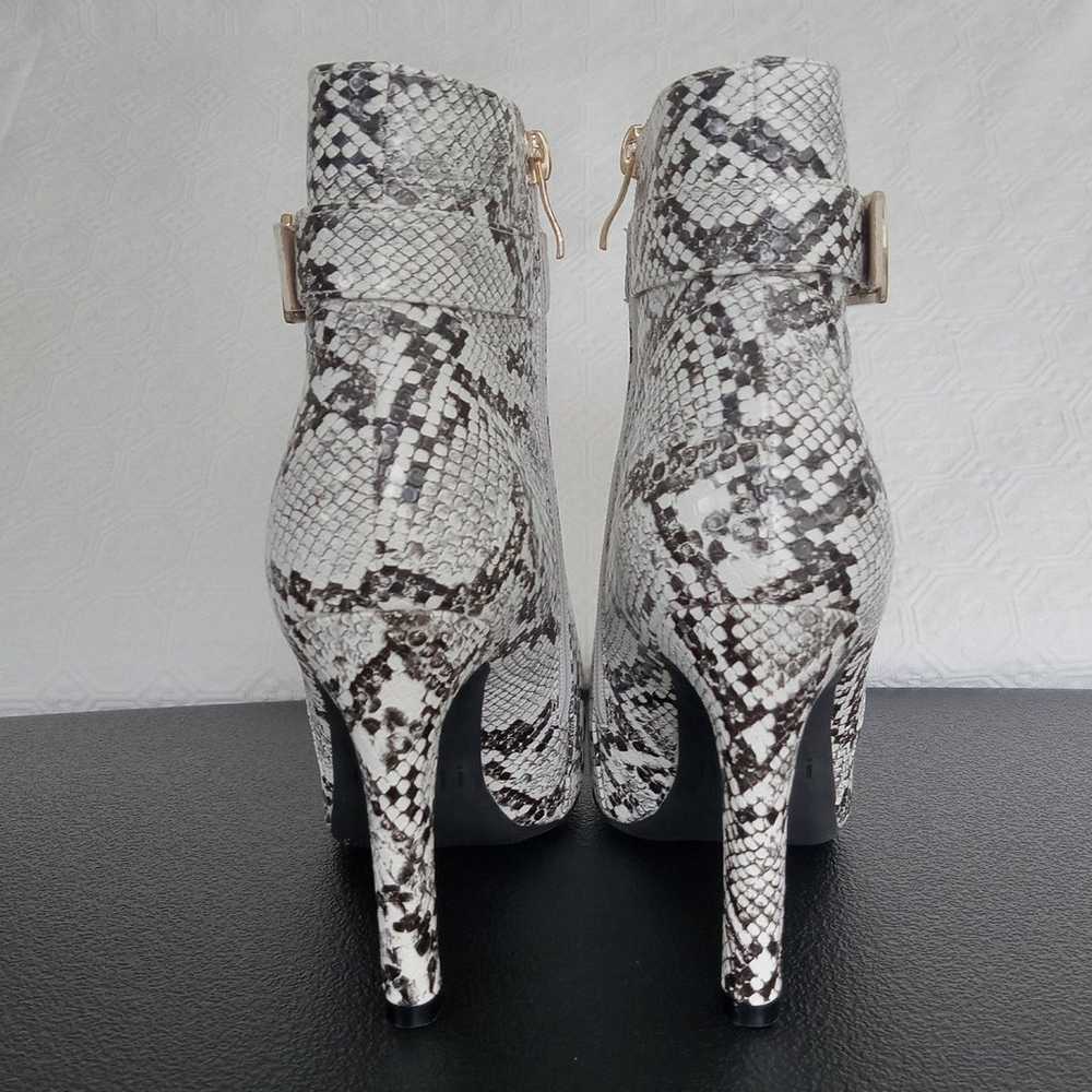 Idifu Snake Skin Design Stiletto Heel Ankle Boots… - image 6