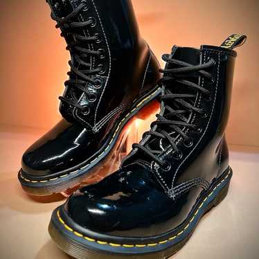 Dr. Martens 1460 Patent Leather Black Combat Boot… - image 1