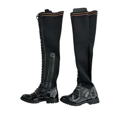 Azalea Wang Thigh High Boots black size 7.5 lace … - image 1