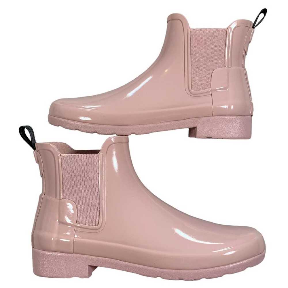 Hunter Women’s Original Pink Chelsea Gloss Rain B… - image 1