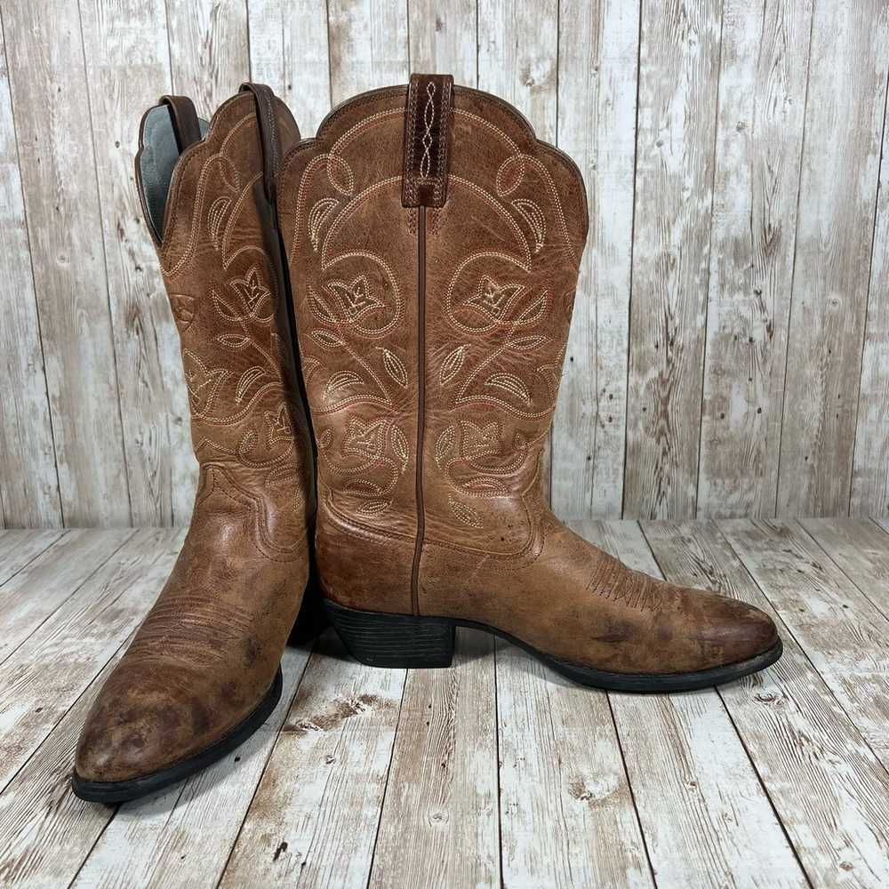 Ariat scalloped cowgirl boots Womens 6.5 - image 6