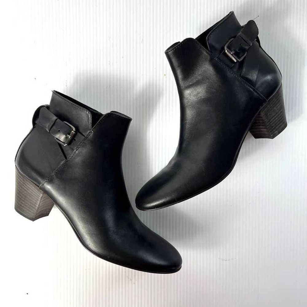 Women's Aquatalia Buckle Leather Ankle Boots Bloc… - image 10