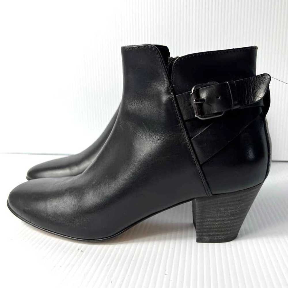 Women's Aquatalia Buckle Leather Ankle Boots Bloc… - image 4