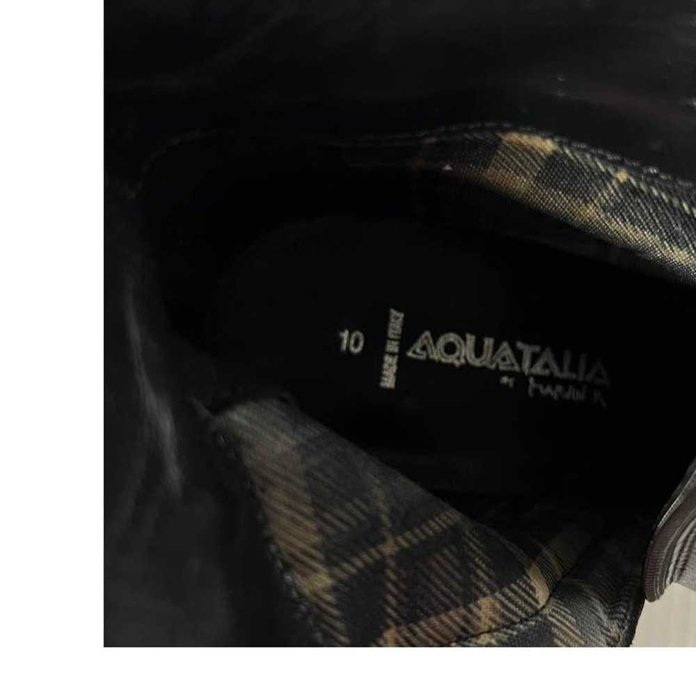 Women's Aquatalia Buckle Leather Ankle Boots Bloc… - image 9