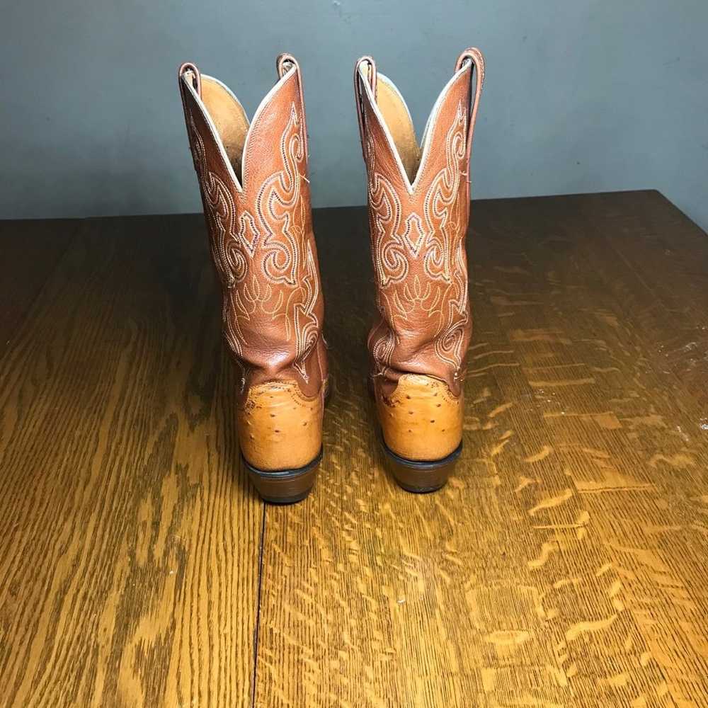 Lucchese Full Quill Ostrich Cowboy Boots - image 3