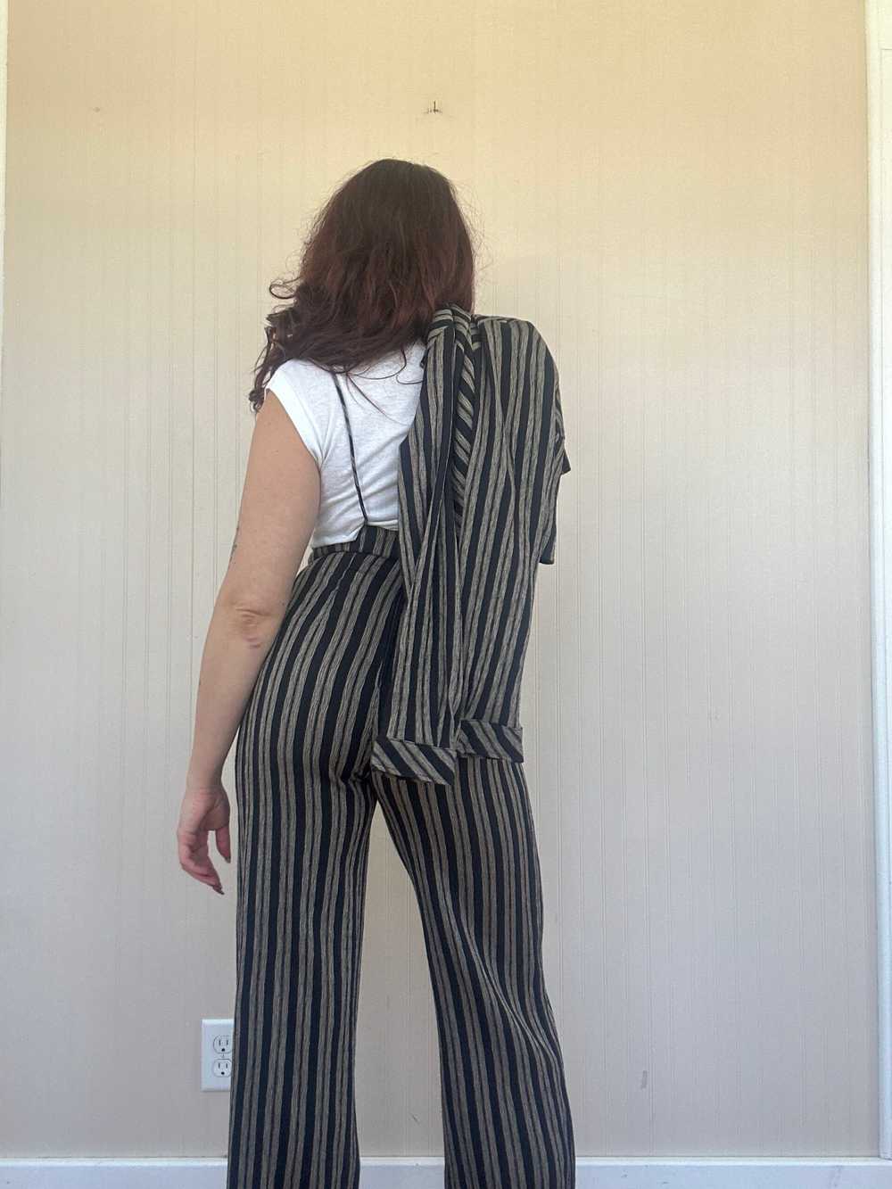 80s/90s Two Piece Pinafore Jumpsuit with Matching… - image 3