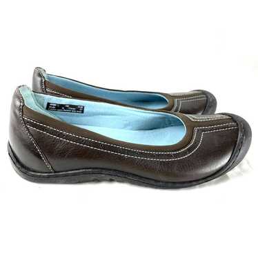 Clarks Springers Brown Flat Leather Shoes , Women'