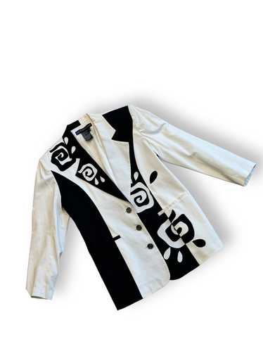 I.B. Diffusion Black and White Suit Jacket