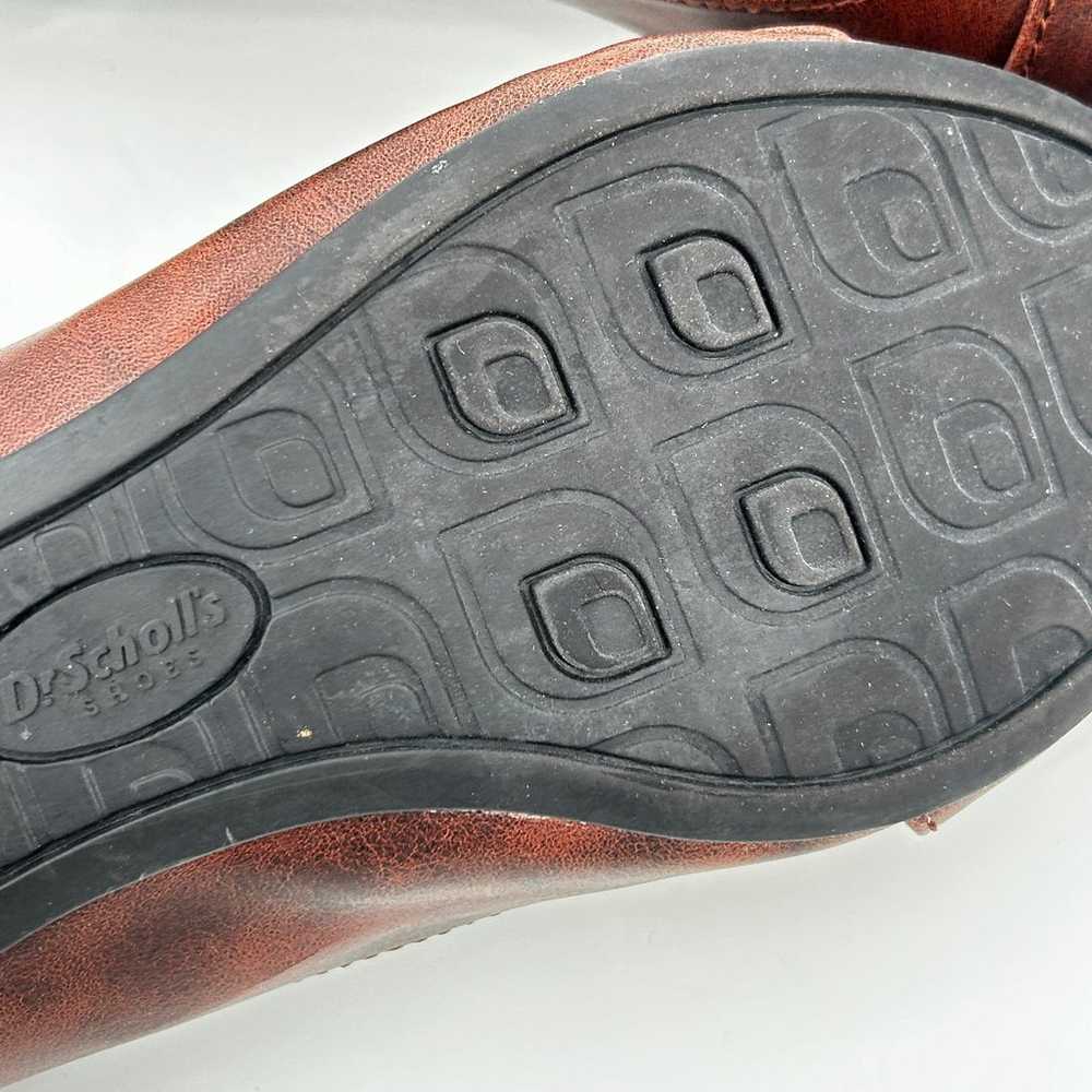 Dr. Scholl's First Flats 7 Faux Leather Brown Buc… - image 7