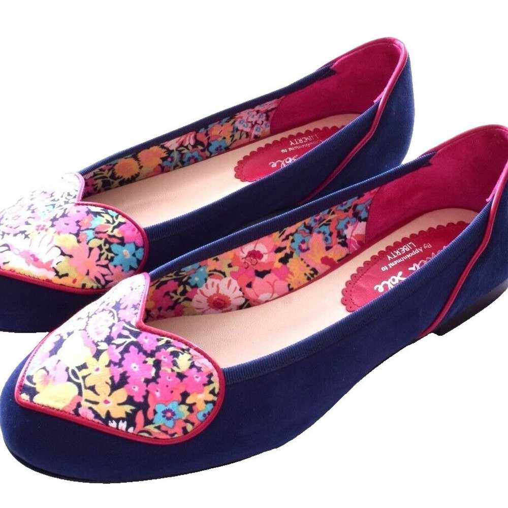 FRENCH SOLE Liberty Floral Heart Flats Size 38 US… - image 1