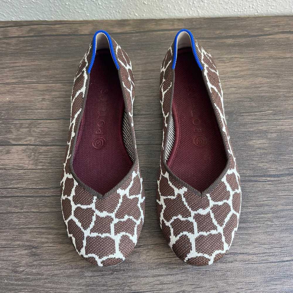 Rothy’s The Flat Giraffe Brown Slip On Loafers Li… - image 1