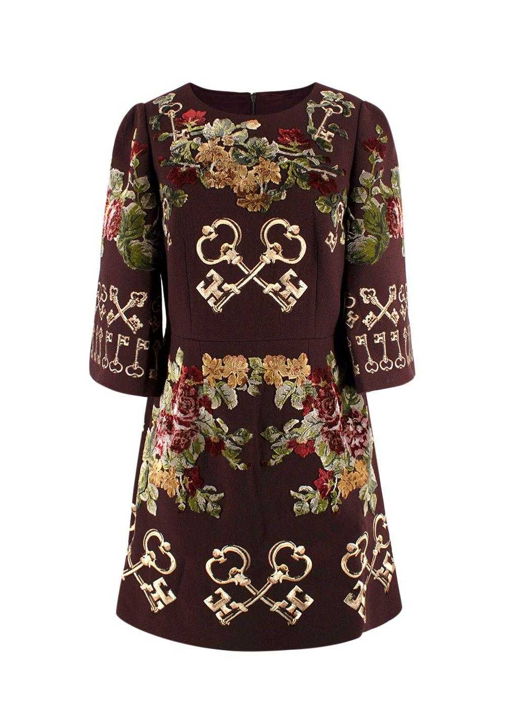 Managed by hewi Dolce & Gabbana Burgundy Embroide… - image 1