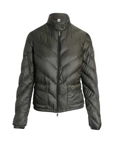 Product Details Moncler Olive Green Chevron Quilte