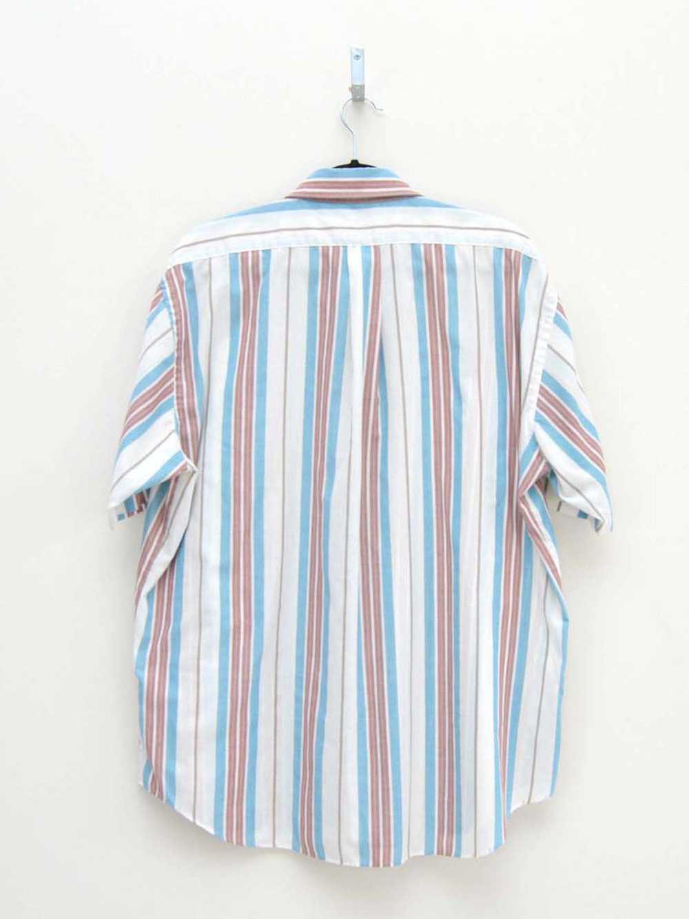 Vintage Light Blue & Pink Striped Shirt (XL) - image 2