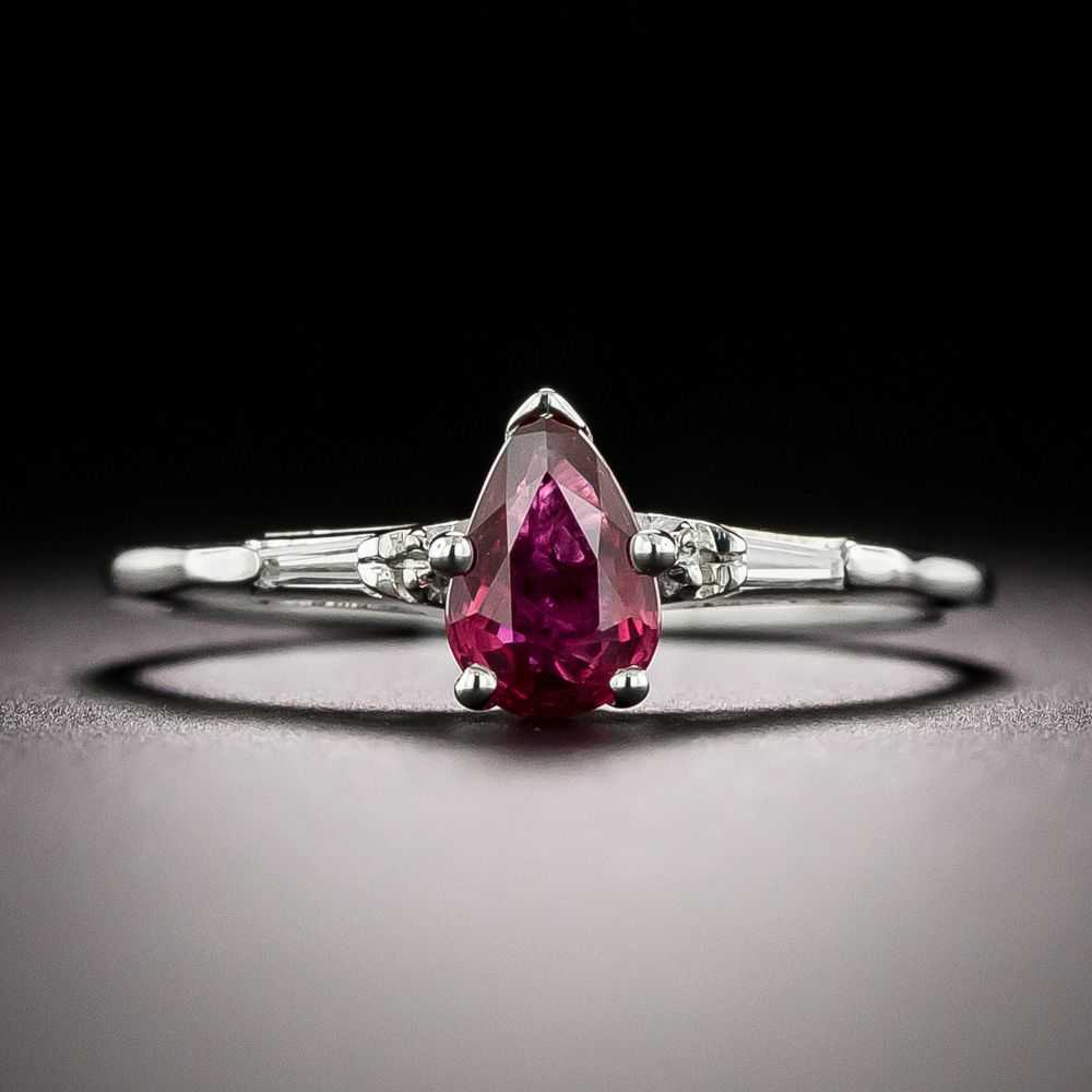 Estate .56 Carat Ruby And Diamond Ring - image 1