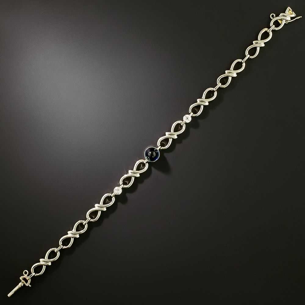 Edwardian Sapphire and Diamond Infinity Link Brac… - image 2
